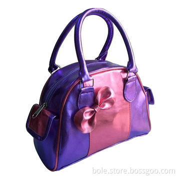 Vanity bag with zipper closure and handle carry